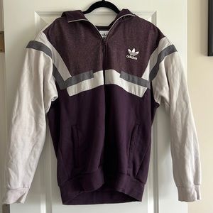 Adidas Purple Zip-Up Hoodie